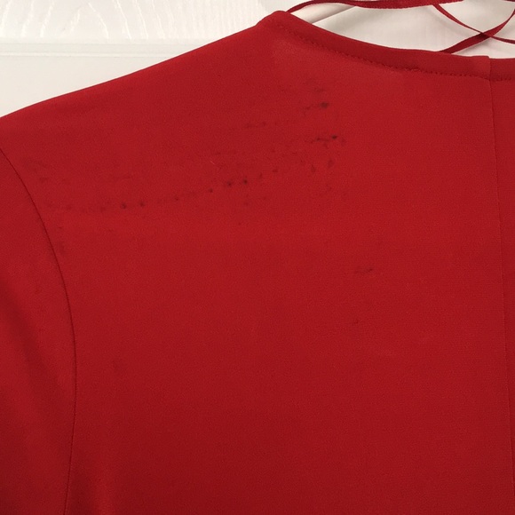 Michael Kors Sexy Red Wrap Dress - Picture 6 of 7